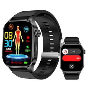 lot 1079 image: Smart Watch for Men Women, 2.04 AMOLED Color Screen, 247 Heart Rate, Blood Oxygen, Blood Pressure, Sleep and Stress Health Monitor, Blood and Body Composition Insights, 150 Sports Modes (Black) - Retail $79