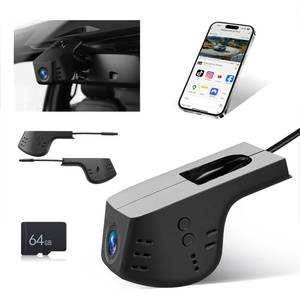 lot 1121 image: OEM Style 4K Dash Cam for 2021-2025 Ford F150 F250 F-150 F-250 XL Limited XLT Lariat Platinum Raptor King Ranch Tremor, UHD 2160P, Night Vision, G-Sensor, WiFi & App Control with 64GB Card - Retail $90