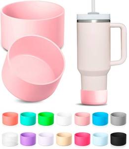 lot 1132 image: 2-Pack Silicone Boots for Stanley, Owala & More, Fits Select Cups & Bottles - Retail $8