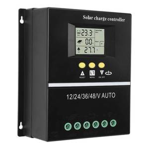 lot 1135 image: MPPT Solar Panel Regulator, Professional Efficient 12V 24V 36V 48V Solar Controller 7 Working Modes Solar Panel Controller with Dual USB 5V Charging Ports (200A) - Retail $61