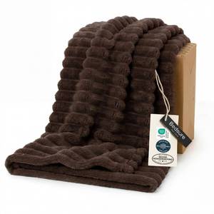 lot 1142 image: Bedsure Soft Chocolate BrownThrow Blanket for Couch Decor Gifts 50x60 - Retail $23