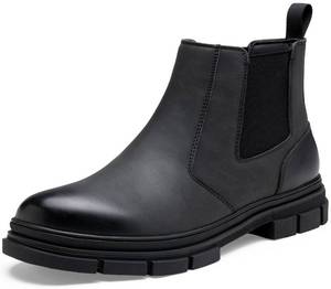 lot 1197 image: Pre Owned Jousen Mens Chelsea Boots Casual Slip-On Ankle Boots, 8419, blackpu, 13 - Retail $34
