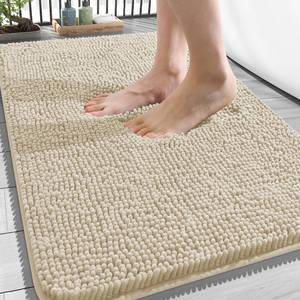lot 1201 image: OLANLY Bathroom Rugs 34x21, Extra Soft Absorbent Chenille Bath Rugs - Retail $0