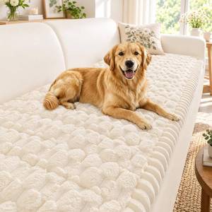 lot 1229 image: Smiry Non Slip Couch Covers for Dogs, Scratch Resistant Pet Sofa Protector - Retail $33