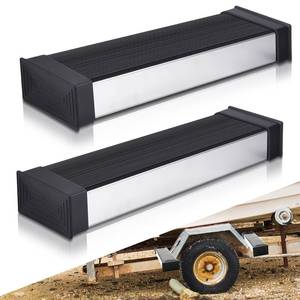 lot 1248 image: Briwooody 2 Pcs Boat Trailer Aluminum Fender Mounts Fit for Boat Trailer Parts Round Step Pad Bolt on Brackets Accessories - Retail $26