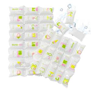 lot 1250 image: WORLD-BIO Dry Ice Packs for Shipping & Coolers, Shipping Ice Sheets for Coolers Reusable, Long Lasting Dry Ice for Shipping Food, Keep Food Drink Cold,17 X 9.3 96 Cells - Retail $13