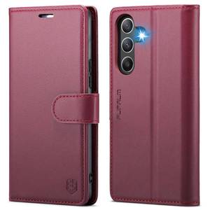 lot 1262 image: FLIPALM Wallet Case for Samsung Galaxy A15 5G, Red - Retail $20