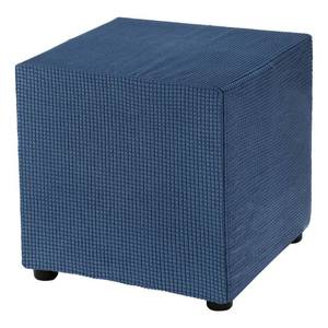 lot 1263 image: uxcell Square Ottoman Cover 18x18x18inch Stretch Polyester Washable Ottoman Slipcovers Elastic Foot Stool Foot Rest Protector for Living Room Bedroom, Navy Blue - Retail $21