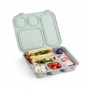 lot 1281 image: Elk and Friends KidsToddler Stainless Steel Bento Lunch Box  Silicone Lid - Retail $40