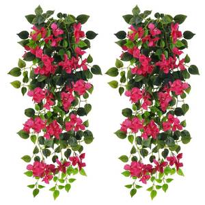 lot 1283 image: Elecxlink Fake Hanging Flowers Plants Bougainvillea Artificial Vines - Retail $23