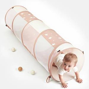 lot 1286 image: Sumbababy Tunnel Toys for Toddlers Activity Tunnels for Young Children - Crawl Tunnels for Toddlers and Babies - Pop up Dog Tunnel - Retail $27