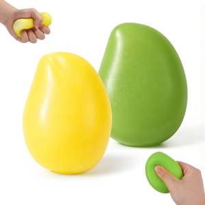 lot 1300 image: 2Packs Color Changing Mango Squishy Toy, Fast Rebound Mango Squishy, Anxiety Sensory Stress Squishy Hand Toys, Soft Simulation Fruit Stress Relief Toy for Adults - Retail $10