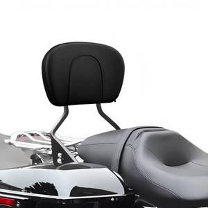 lot 1308 image: YYMOTO Adjustable Plug-In Driver Rider Backrest Compatible with Harley Touring Electra Glide Road King Street Glide Road Glide 1997-2025 - Quick Detach Back Support Pad with Mounting Hardware Kit (Bla - Retail $42