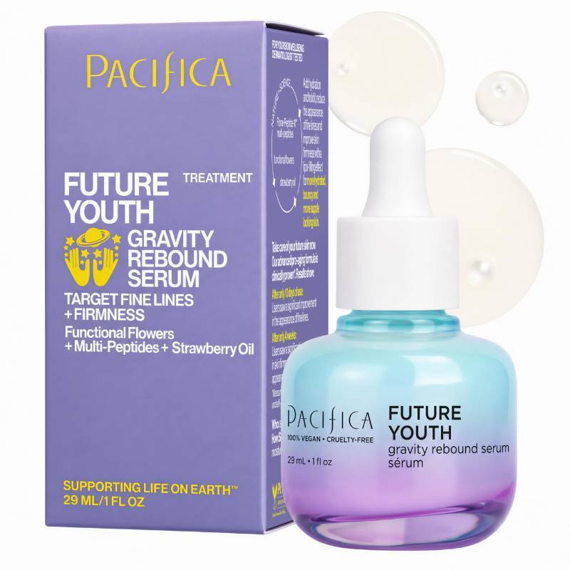 lot 74046 image: Pacifica Future Youth Gravity Rebound Face Serum �� Multi-Peptide Firming Facial Serum for Fine Lines, Anti-Aging & Elasticity Vegan & Cruelty-Free Dermatologist Tested - Retail $21