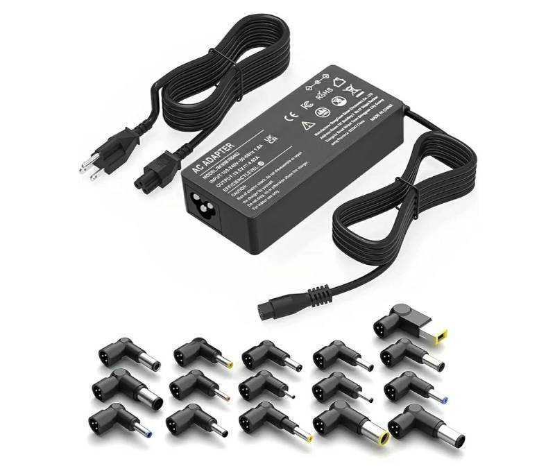 lot 59275 image: 90W Universal AC Adapter Laptop Charger 16 Tips Laptop Charger - Retail $20