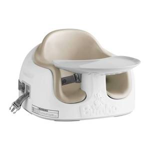 lot 29605 image: Bumbo Baby Infant Toddler Soft Foam Multi Seat with Removable Tray and Safety Buckle Straps for Kids 6-36m - Taupe - Retail $70
