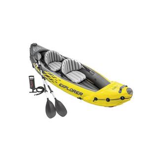 lot 29619 image: Intex Explorer K2 2-Person Inflatable Kayak Set w Oars & Air Pump - Retail $170