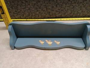 lot 1501 image: Blue Shelf with Duck Motif