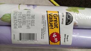 lot 1537 image: Great Value Wraps 9 Shirred Boxed 22cm x 24.3m Floral
