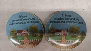lot 1566 image: Gibson Greeting Cards Decorative Wall Plaques 2-Count