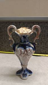 lot 1460 image: Decorative Porcelain Urn with Handles and Stopper