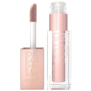 lot 125 image: Maybelline Lifter Gloss Plumping Lip Gloss with Hyaluronic Acid - 2 Ice - 0.18 fl oz - Retail $18