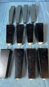 lot 2004 image: Lot of 12 Square Wood Furniture Legs. Includes Different Styles and Lengths.