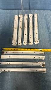 lot 2065 image: Lot of 6 White 13 Drawer Glide Sets.
