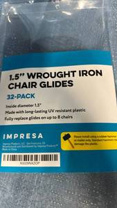 lot 2066 image: Impresa 1.5 Wrought Iron Chair Glides 32-Pack X0029NXZOP