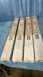 lot 3047 image: Achim GII Morningstar Indoor Cordless Alabaster Vinyl Light Filtering Window Mini Blind  36  W x 64  L, LOT OF 4