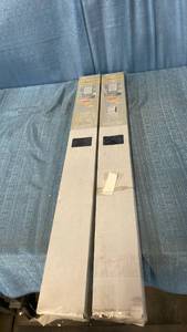 lot 3048 image: Achim GII Morningstar Indoor Cordless Black Vinyl Light Filtering Window Mini Blind  39  W x 64  L, LOT OF 2