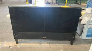 lot 8021 image: Black Upholstered Headboard Queen Size