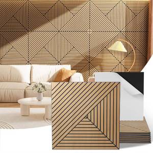 lot 4038 image: $150 Acoustic Wall Panels, 6 Piece 23.62 X 23.62 Peel and Stick Wall Panels