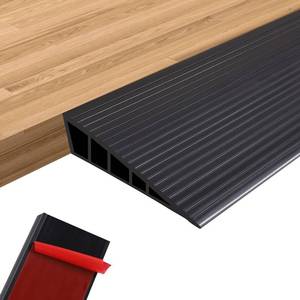lot 4057 image: 1 Rise Threshold Ramps for Doorways 40 in Floor Transition Strip Self-Adhesive Wheelchairs Ramps, Edge Door Threshold Reducer Transition Strips for Home Steps (Black, 2 PC)