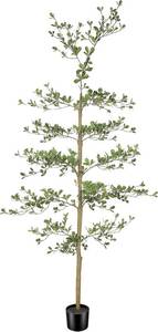 lot 4064 image: LYERSE 6ft Black Olive Tree Artificial with Natural Trunk, Realistic Leaves