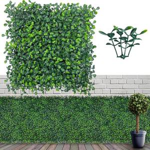 lot 4070 image: ODTORY Artificial Grass Wall Greenery Backdrop, 10X10 in 12P (8.4 sqft)