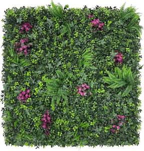 lot 4093 image: $190 Faux Greenery Grass Wall Boxwood Plant Panel 20x20(16 Pieces)