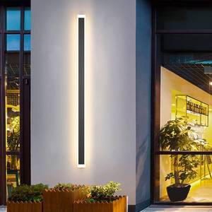 lot 4094 image: $160 Aipsun Porch Wall Lights 59inch Long Strip Modern Outdoor Wall Light Fixture, Black Wall Mount Lighting Sconce Exterior Lights Wall Sconce 3000K for House Living Room Corridor(1 Pack)