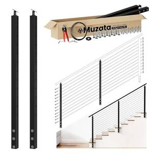 lot 4097 image: $175 Muzata 4-8ft Side Mount Modular Cable Railing Kit for Stairs 42 Inch RW31
