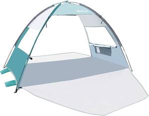 lot 5011 image: OutdoorMaster Beach Tent Sun Shelter with 2 Doors for 3 Person, UPF50