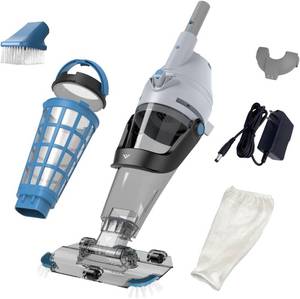 lot 5024 image: $129 KOKIDO 2026 Rechargeable Cordless Pool Vacuum for Above Ground Pool, Stainless Steel Filter, 15GPM Flow Rate, 90mins, Dual Filters, 2 Vac Heads, Handheld Pool Cleaner Spot Clean Inground Pools, XV510