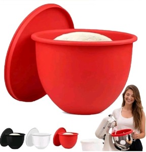 lot 5034 image: Silicone Bowl Liners for KitchenAid Tilt-Head 5QT Mixers,3pcs with Lids