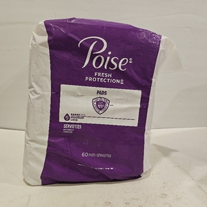 lot 5080 image: Poise Incontinence Pads & Postpartum Incontinence Pads, 5 Drop Maximum Absorbency, Long Length 60 Pads