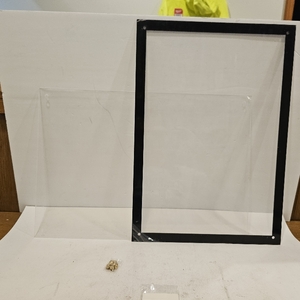 lot 5090 image: 16x20 Clear Acrylic with Black FramWall Mount Floating Frameless Picture Frame,Clear Acrylic Photo Frame for Wall, Frameless Picture Frame Panel For Degree Certificat, artwork and family portraits