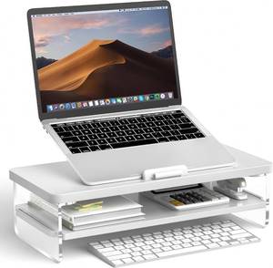 lot 5105 image: 2-Tier Laptop Stand Adjustable Riser Holder,Ventilated Cooling Ergonomic