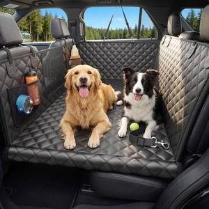 lot 5106 image: $110 Wigoo Dog Car Seat Cover for Back Seat, Hard Bottom Support, Waterproof