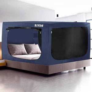 lot 5112 image: $114 Queen Bed Tent Bed Canopy for Adult and Kids Indoor Blackout Sleep Tents
