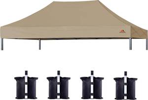 lot 5133 image: $130 SCOCANOPY Khaki Commercial 10x20 Canopy Replacement Top