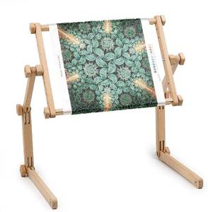 lot 5164 image: Needlework Table and Lap Hands-Free Stand with Adjustable Frame Made of Organic Beech Wood Tapestry Cross Stitch Embroidery Frame Holder (30x40 cm (11.8 x 15.7))