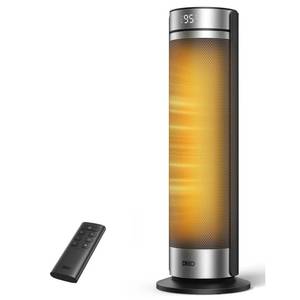 lot 5170 image: DREO Space Heater for Large Room, 23 Inch Electric Heaters for Indoor Use, 8 Safe Protection Tower, 70  Oscillation, PTC Ceramic with Thermostat and Remote, Quiet, 12H Timer